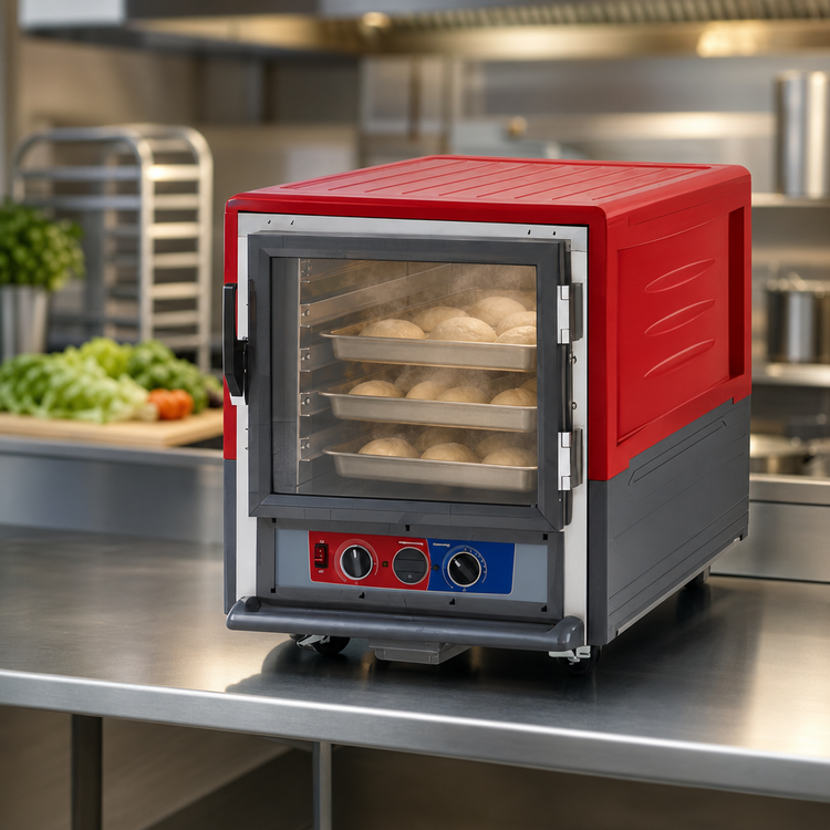 Product image #4 for Metro C5 3 Series Mobile Under Counter Moisture Heated Holding and Proofing Cabinet with Clear Polycarbonate Door, Red Insulation Armour