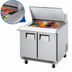 Thumbnail image #4 for Everest Refrigeration EPBSR2 Back-Mount Mega-Top 2-Section Sandwich Prep Table, 35-5/8-Inch, 10 Cu. Ft.