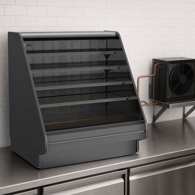 Product image #4 for Structural Concepts Fusion Refrigerated Self-Service Countertop Display Case, Open Flat Profile, Remote DX, 62-7/8"W x 43"D x 55-5/8"H