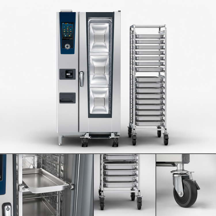 Product image #4 for RATIONAL iCombi Pro 20-Half-Size Natural Gas Floor Combi Oven, 208/240V 1-Phase