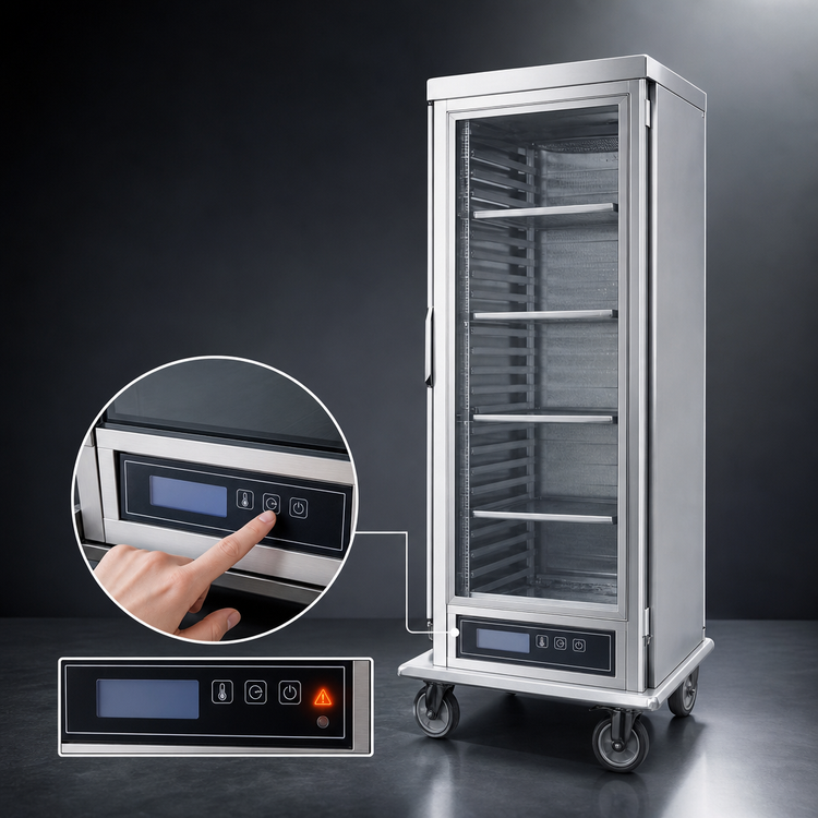 Product image #4 for Panco HCFNLSN-RA2.25 Narrow Full-Size Non-Insulated Heated Holding Cabinet with Clear Door