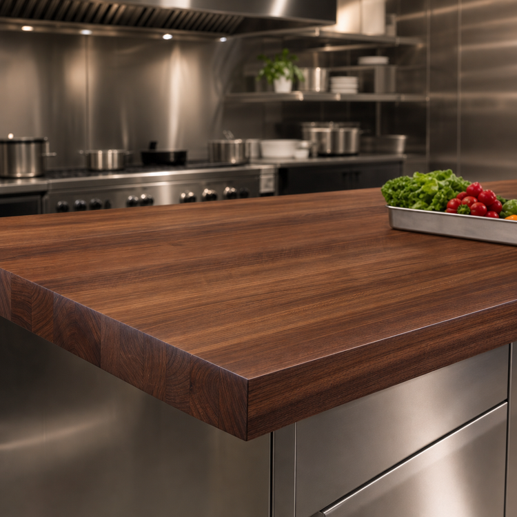 Product image #4 for Boos Block American Black Walnut Edge Grain Kitchen Countertop, 96 x 32 x 1-1/2 Inch