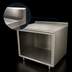 Thumbnail image #4 for Advance Tabco 84-Inch x 30-Inch 14-Gauge 304 Stainless Steel Work Table with Open Front Cabinet Base and 1-1/2-Inch Rear Up-Turn
