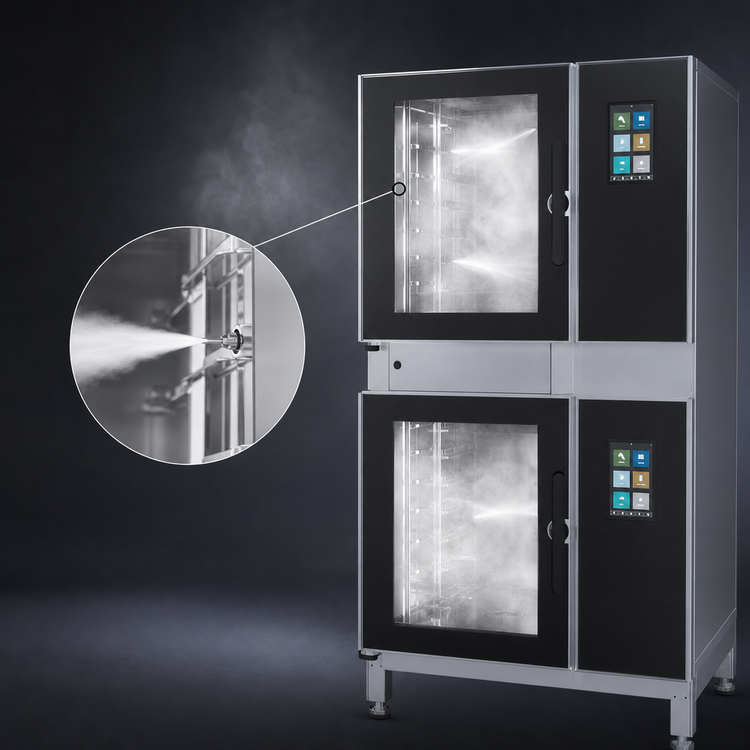 Product image #4 for Blodgett Invoq Stackit Stacked Pass-Through 1/1 GN Electric Boilerless Combi Oven Steamer