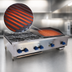 Thumbnail image #4 for Comstock-Castle 48-Inch Countertop Gas Char-Broiler/Griddle Combination with 24-Inch Radiant Broiler and 24-Inch Griddle