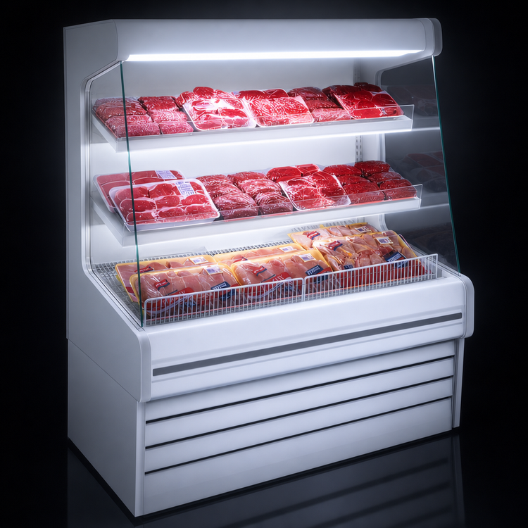 Product image #4 for Howard-McCray Ovation Series 39-Inch Remote Meat Open Merchandiser with LED Lighted Shelves