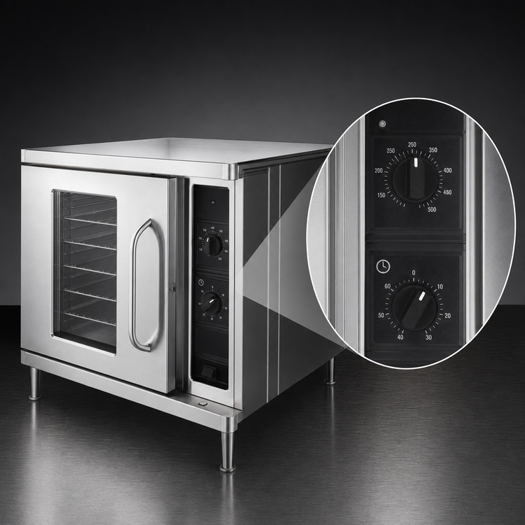 Product image #4 for Blodgett Premium Series CTBR Half-Size Single-Deck Electric Convection Oven with Right-Hand Glass Door