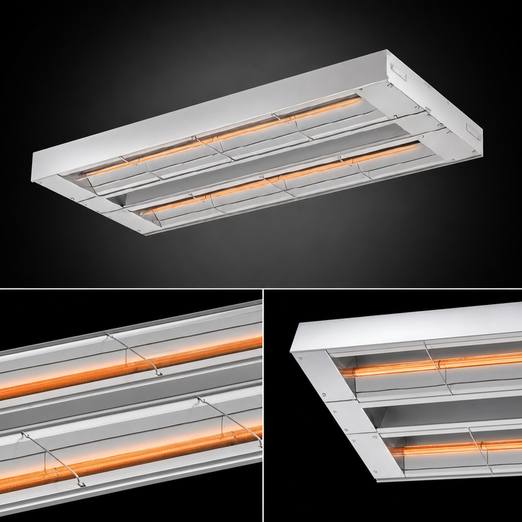 Product image #4 for Hatco Glo-Ray® GRA-96D3 96-Inch Double Infrared Strip Heater, Unlighted, Aluminum