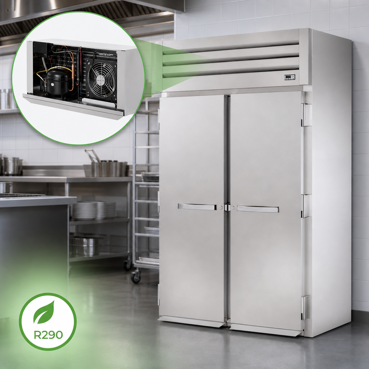 Product image #4 for True SPEC SERIES Two-Section Roll-In Solid Swing Door Refrigerator, 89-Inch High, Stainless Steel