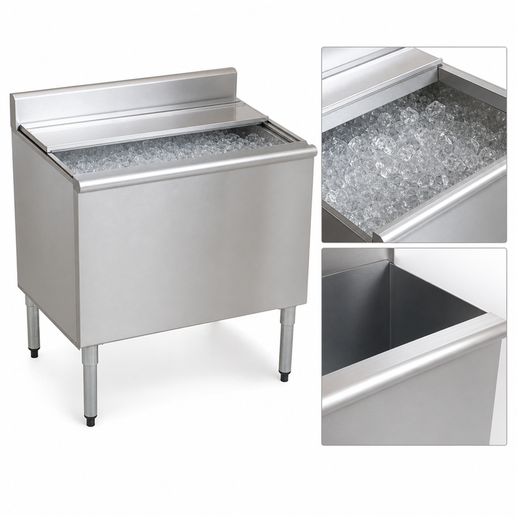 Product image #4 for Eagle Group 1800 Series Underbar Ice Chest with Sealed-In 7-Circuit Cold Plate, 24 Inch W x 20 Inch D, 12 Inch Deep Ice Bin