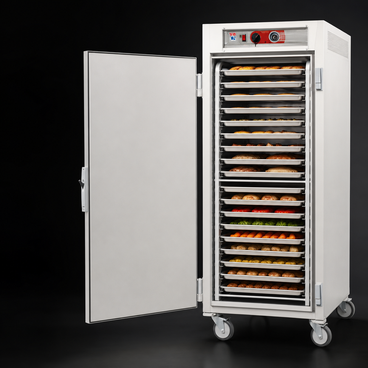 Product image #4 for Metro C5 6 Series Mobile Full Height Pass-Thru Heated Holding Cabinet, Solid Doors, 35 Full-Size Sheet Pan Capacity, 120V