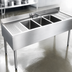 Thumbnail image #4 for BK Resources 96-Inch Three-Compartment Stainless Steel Underbar Sink with Left and Right Drainboards and Faucet