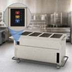 Thumbnail image #4 for Duke Manufacturing Thurmaduke EPW-4-CBSS Mobile Waterless Steamtable, 4-Well Ganged, Enclosed Base, 60-Inch