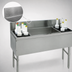 Thumbnail image #4 for Advance Tabco Prestige 48-Inch Stainless Steel Underbar Ice Chest with Dual Bottle Racks and 7-Inch Backsplash