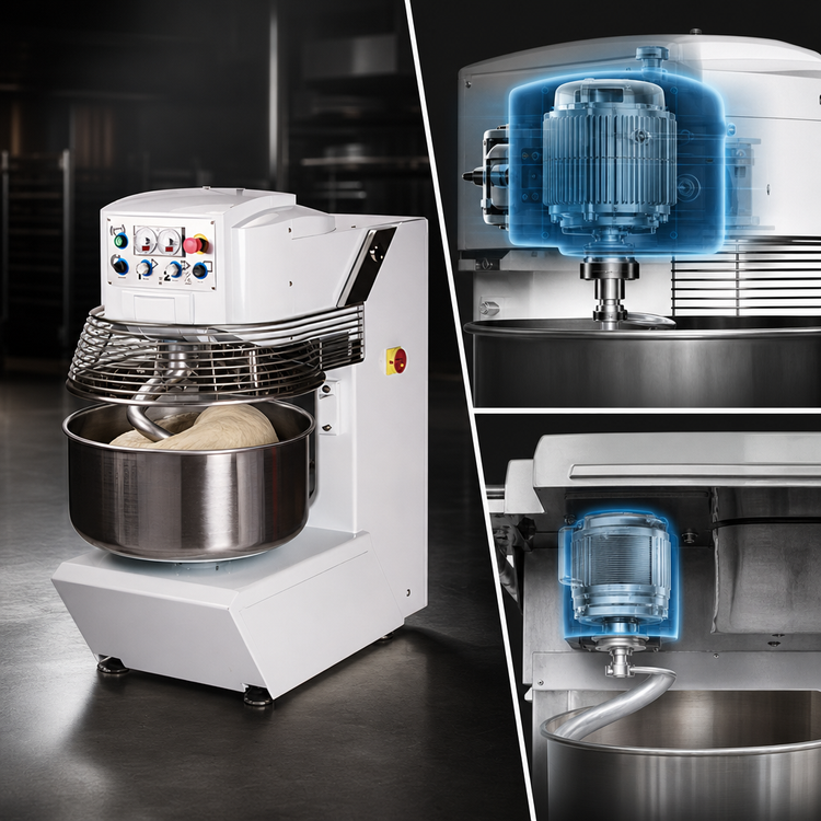 Product image #4 for Globe GSM130 130 lb 2-Speed Spiral Floor Dough Mixer