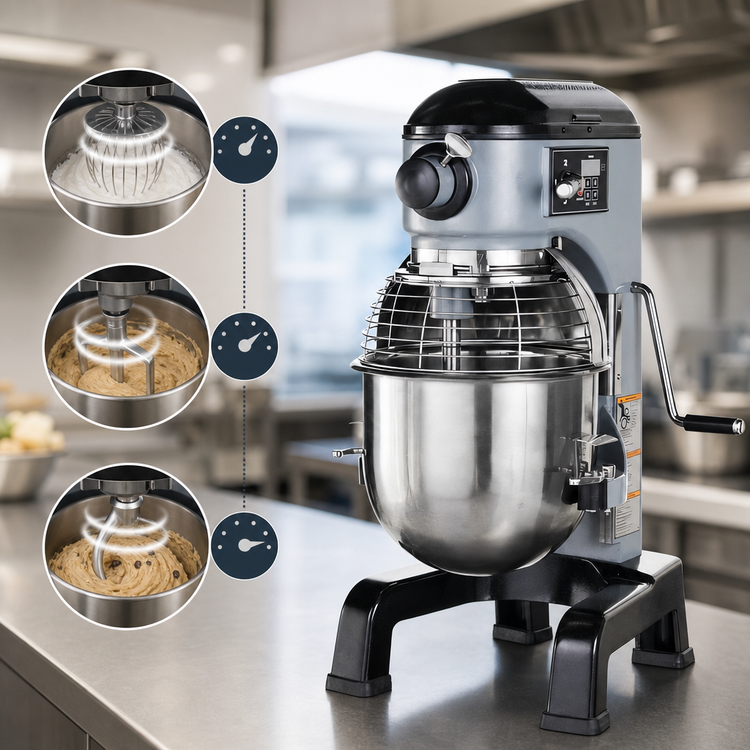 Product image #5 for Hobart Centerline HMM20-1STD 20 Qt Countertop 3-Speed Planetary Mixer with Digital Timer