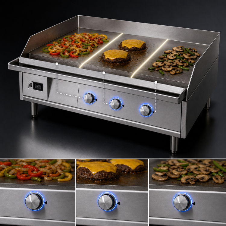 Product image #5 for Lang LG Series Heavy Duty 36-Inch Electric Countertop Chrome Griddle