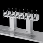 Thumbnail image #4 for Perlick Corporation 4006-8BX8BPC2 Back-to-Back Bridge Tee Countertop Draft Beer Tower, Extra High, 16 Faucets, Glycol-Cooled, Polished Chrome