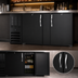 Thumbnail image #4 for Beverage-Air BB68HC-F-B Two-Section Food-Rated Back Bar Refrigerator with Solid Doors, 68 Inch, Black