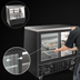 Thumbnail image #4 for Omcan 50-Inch Refrigerated Double Duty Deli Display Case, Square Black Glass, Floor Model