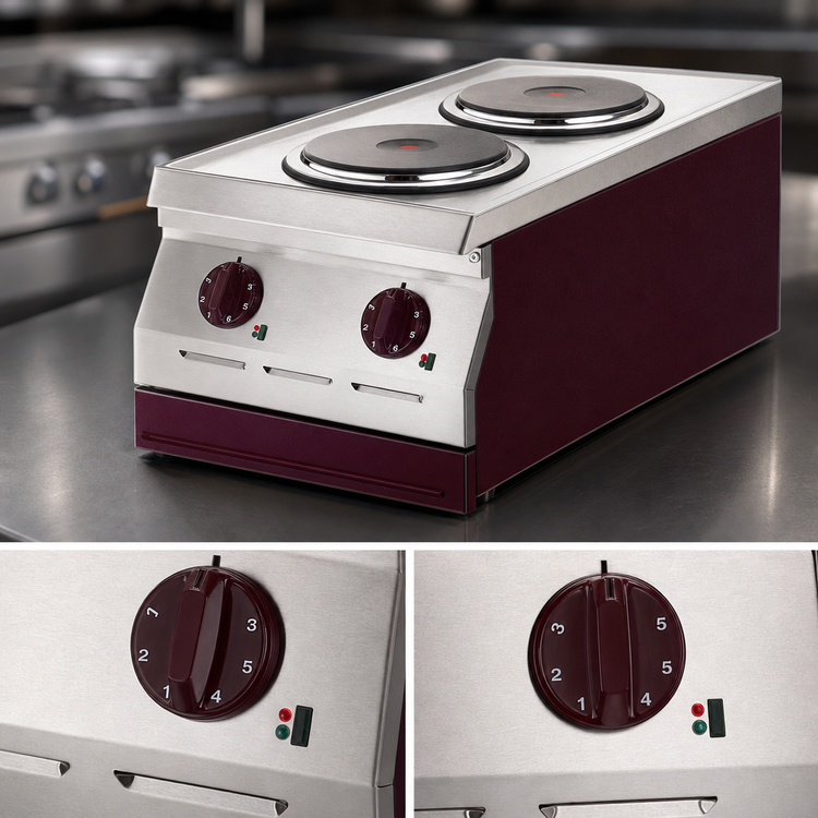 Product image #4 for Garland Designer Series 15-Inch Electric Countertop Hot Plate with 2 Sealed Solid Elements