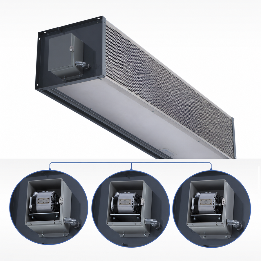 Three 1/2 HP Direct-Drive Motors