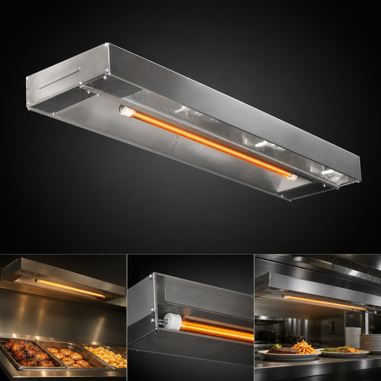 Product image #4 for Eagle RedHots 96-Inch Single Lighted Rod Strip Heat Lamp, 240V, Standard Wattage