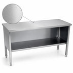 Thumbnail image #4 for John Boos EBOS4-2436 Stainless Steel Open-Front Work Table with Undershelf, 14-Gauge 300-Series Top, 36 x 24 Inches