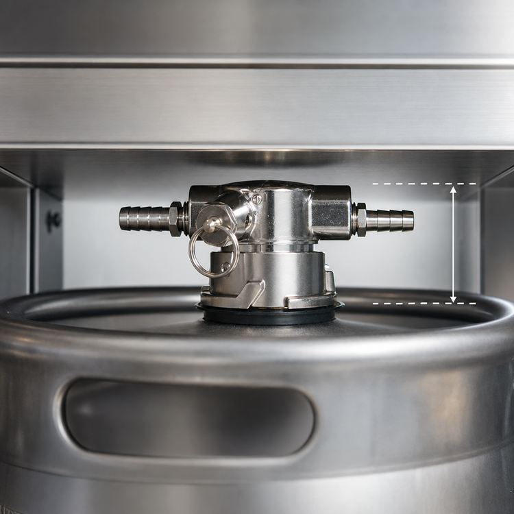 Product image #4 for Glastender D System Low-Profile Keg Coupler with Stainless Steel Probe