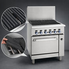 Thumbnail image #4 for Imperial (Middleby) Pro Series IR-24BR-120 24-Inch Gas Range-Match Charbroiler with Space Saver Oven, Cast Iron Radiants, Stainless Steel