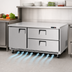 Thumbnail image #4 for Everest Refrigeration 2-Section Drawered Undercounter Refrigerator with Stainless Steel Worktop, 22 Cu. Ft.