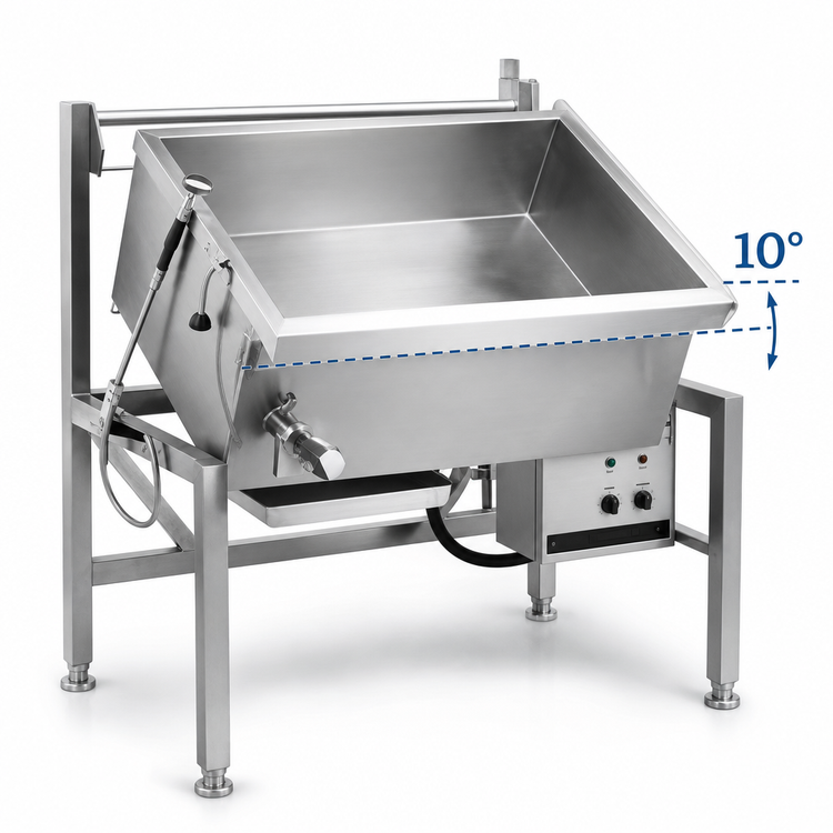 Product image #4 for Legion Combi-Pan Electric Power Tilting Skillet, 33-1/2 Gallon, Open Frame