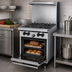 Thumbnail image #4 for SunFire X24-4L 24-Inch Gas Restaurant Range with 4 Open Burners and Space-Saver Oven
