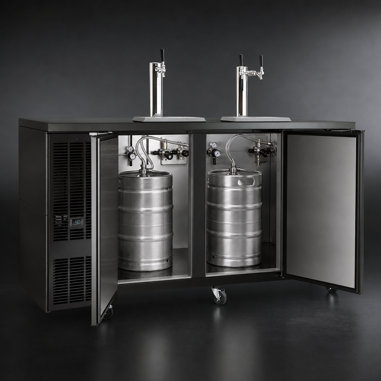 Product image #5 for Perlick DDS60 60-Inch Two-Door Self-Contained Direct Draw Draft Beer Dispenser, Less Tapping