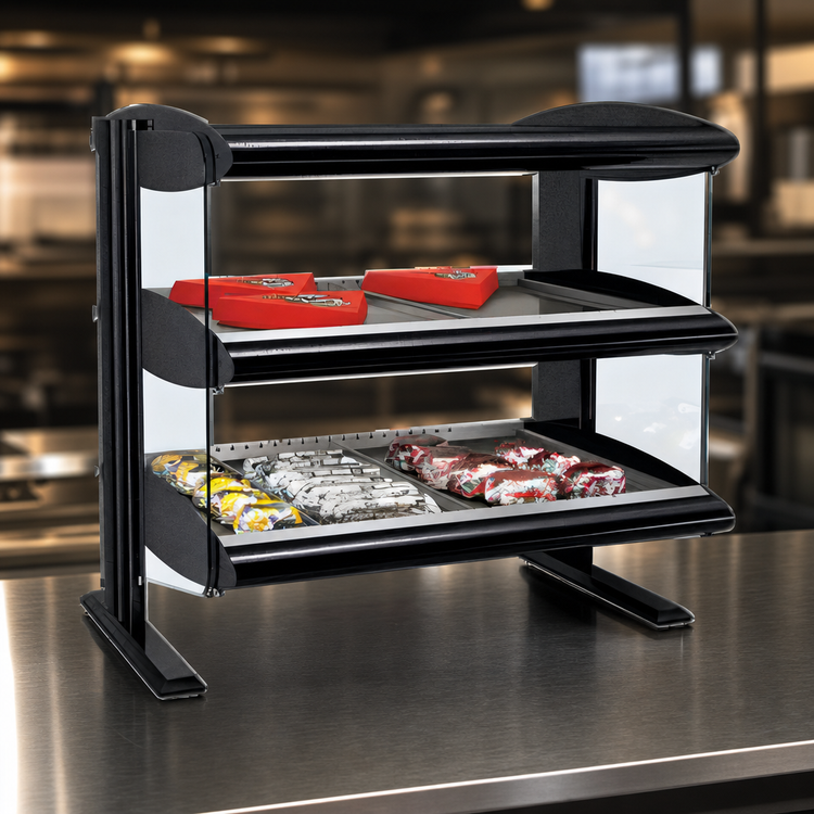 Product image #4 for Hatco HXMH-48D Horizontal Heated Merchandiser with LED Lighting, 48-Inch Countertop, Dual Shelf
