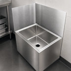Thumbnail image #4 for John Boos MSWC2016-27 Rear Mop Sink Wall Guard, 20 x 16 Bowl, 27-Inch, Stainless Steel