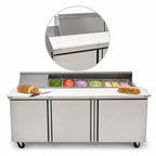 Thumbnail image #4 for Delfield Mega Top 4472NP-24M Three-Section Sandwich/Salad Prep Refrigerator, 72-Inch, 3-Door, 24 Sixth-Size Pan Capacity