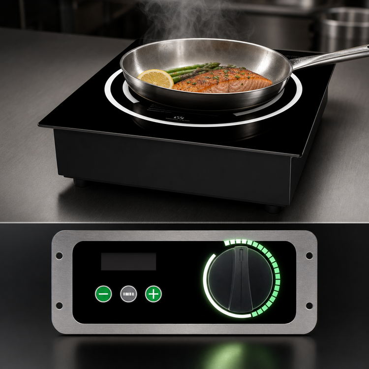 Product image #4 for Winco Spectrum™ Drop-In Single Burner Induction Cooktop, 120V, 1.8 kW