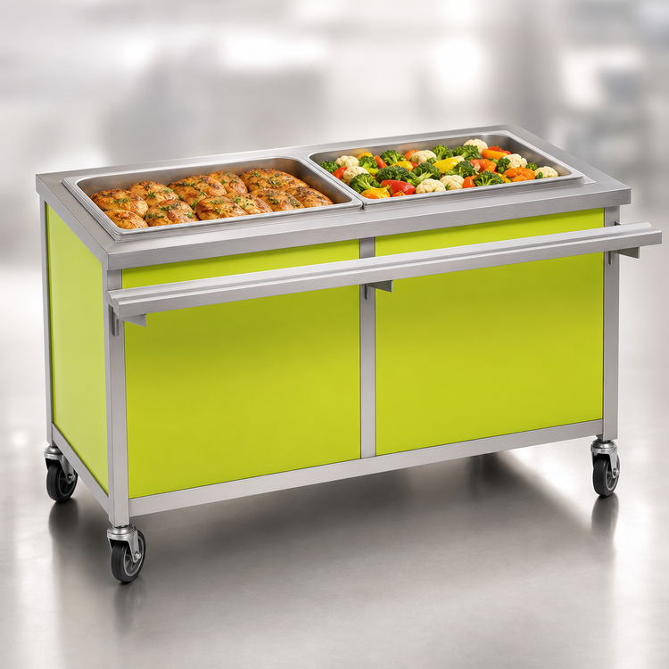 Product image #4 for Eagle Director's Choice 2-Well Mobile Electric Hot Food Table