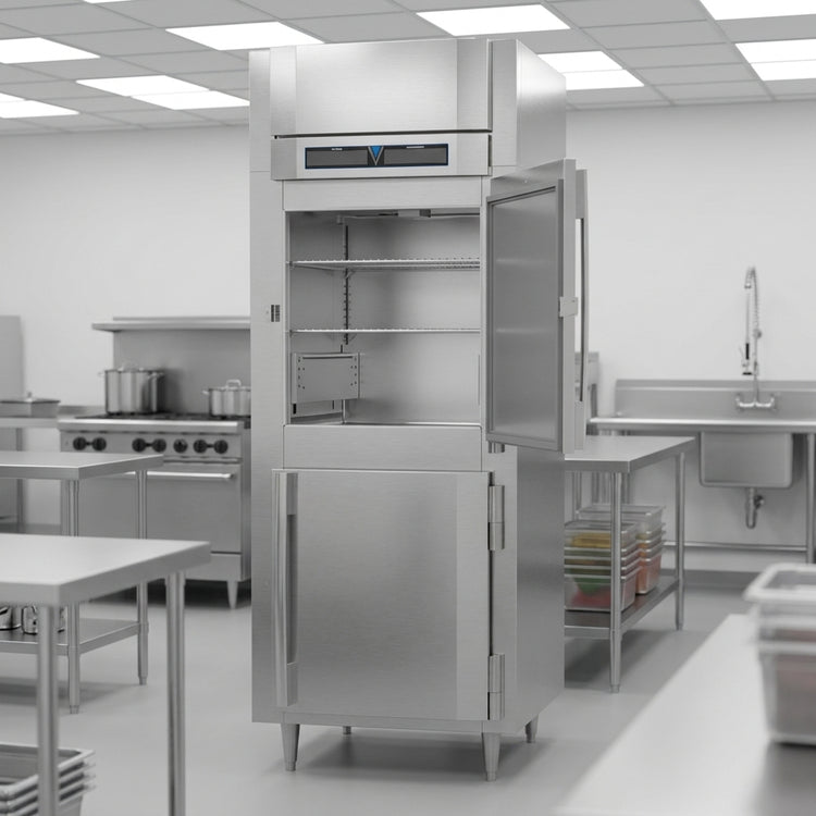Product image #4 for Victory UltraSpec HRSA-1D-S1-EW-HD-HC One-Section Dual Temp Reach-In Warmer/Refrigerator Holding Cabinet