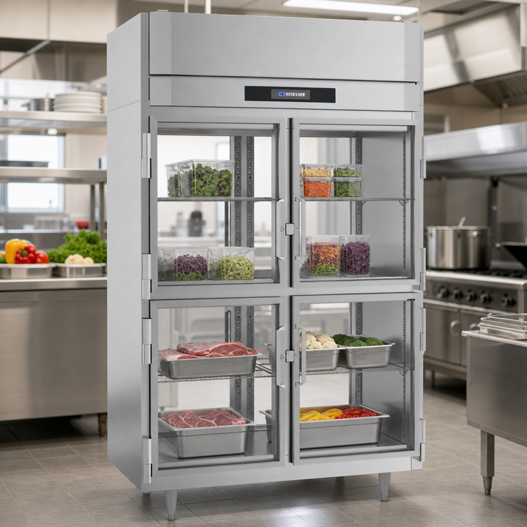 Product image #5 for Victory UltraSpec Two-Section Pass-Thru Glass Half-Door Freezer, 48.33 Cu. Ft., Self-Contained, Top-Mounted