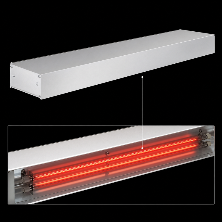 Product image #4 for Hatco Glo-Ray 30-Inch Single Unlighted Infrared Strip Heater, 660W, Aluminum