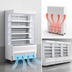 Thumbnail image #4 for Everest Refrigeration 48-Inch Vertical Open-Air Merchandiser Refrigerator, White, 16.8 Cu. Ft.