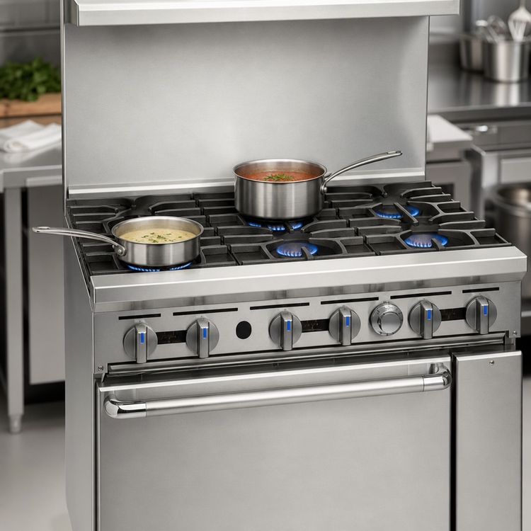 Product image #4 for Imperial Pro Series 36-Inch Commercial Gas Restaurant Range with 6 Open Burners and Standard Oven