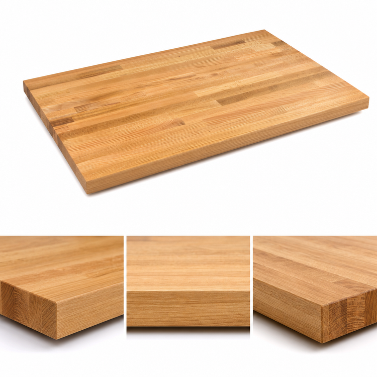 Product image #4 for John Boos Appalachian Red Oak Blended Rail Edge Grain Island Countertop, 144 x 36 x 1-1/2 Inch, Varnique Finish