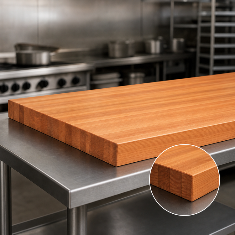 Product image #4 for Boos Block American Cherry Edge Grain Kitchen Countertop, 84 x 27 x 2-1/4 Inches, Varnique Finish