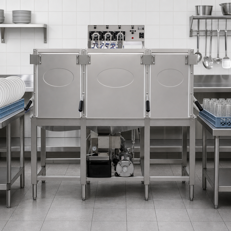 Product image #4 for Energy Mizer Extended Door 3-Door Straight-Thru Door-Type Dishwasher, Low-Temp Chemical Sanitizing