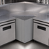 Thumbnail image #4 for Glastender Underbar Inside Rectangle Corner Drainboard, 24 x 24 Inch, 90° Corner, Stainless Steel, No Legs