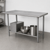 Thumbnail image #4 for Advance Tabco 84-Inch x 24-Inch Stainless Steel Work Table with Open Base and Cross-Braced Legs