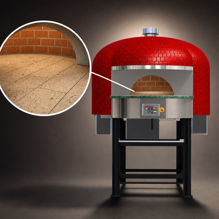 Product image #4 for Marra Forni Neapolitan RT150G Freestanding Rotating Gas-Fired Brick Pizza Oven with 59-Inch Deck